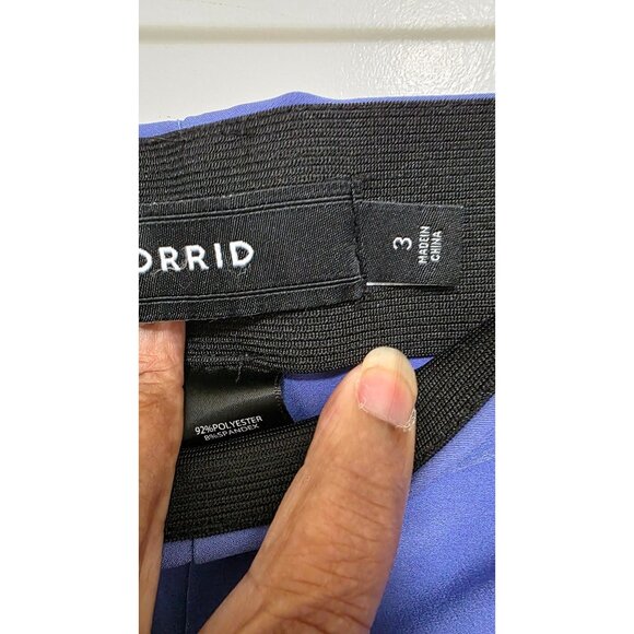 Torrid Blue High-Waisted Women's Plus Size Dress Pants Elastic Waist Size 3 - Picture 7 of 8